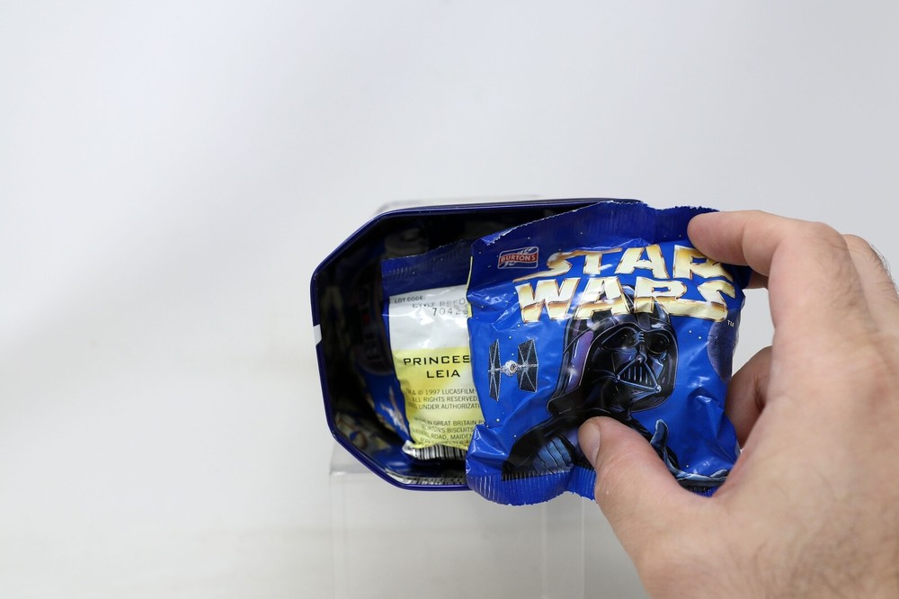 Star Wars Burton's Biscuits Tin 1997 complete with cookies