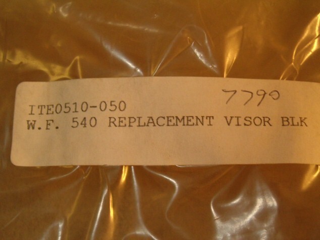 Black & Silver Visor for O'Neal WF540 Helmets- NEW!