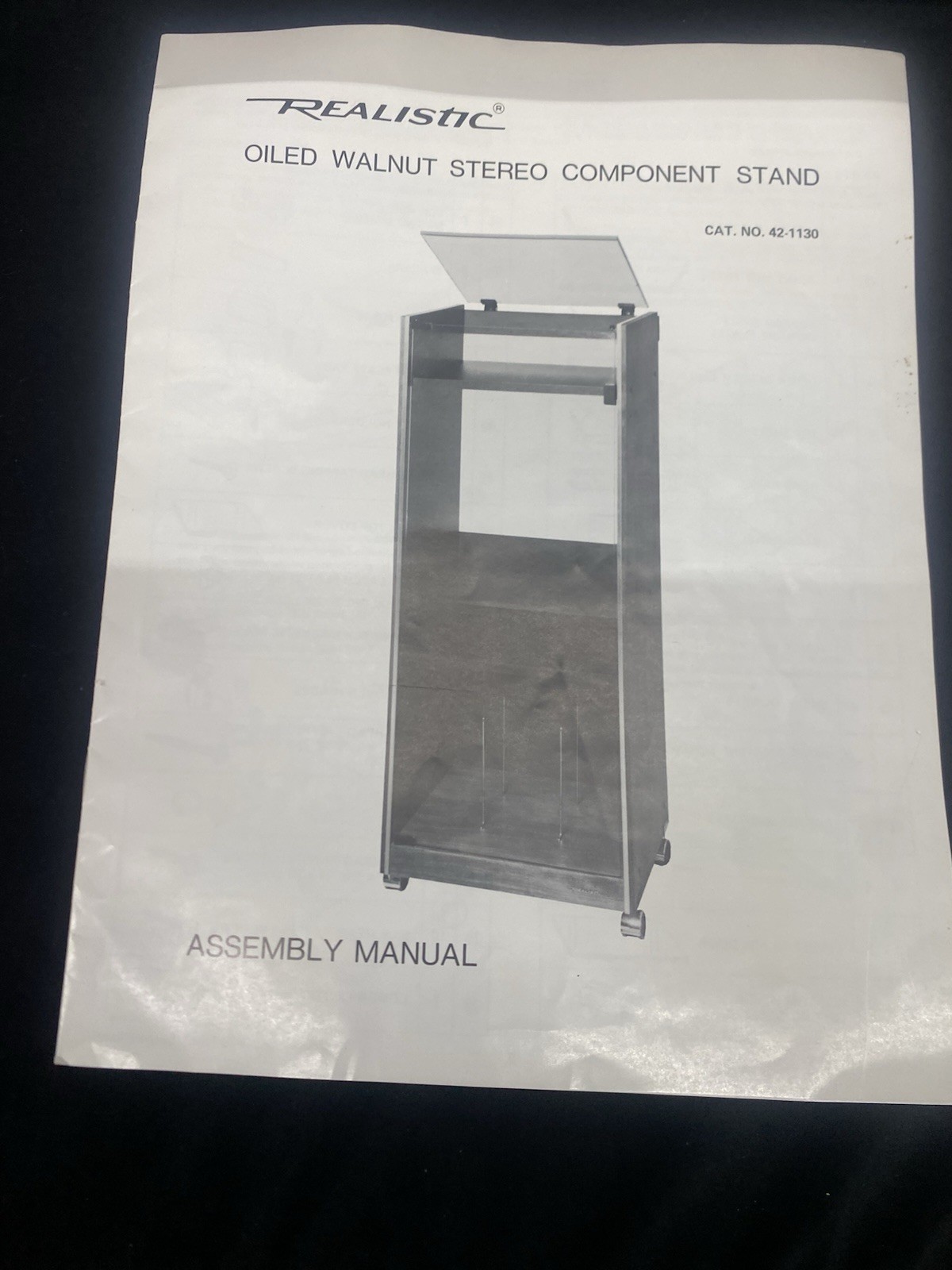 Realistic Component Stand Oiled Walnut Good shape Vintage