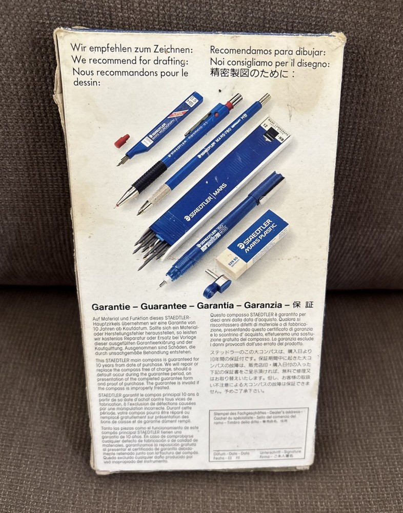 Staedtler Mars Masterbow Drafting/Drawing Set, No.553129 A6 complete in case