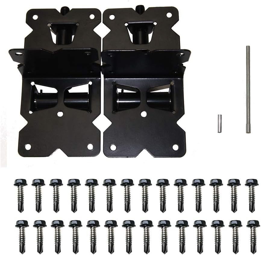 Stainless Steel Gate Hardware Kit, Self Closing Gate Hinges and Latch, Rust Proo
