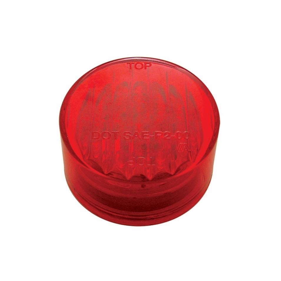 9 LED 2" Flat Clearance/Marker Light - Red LED/Red Lens
