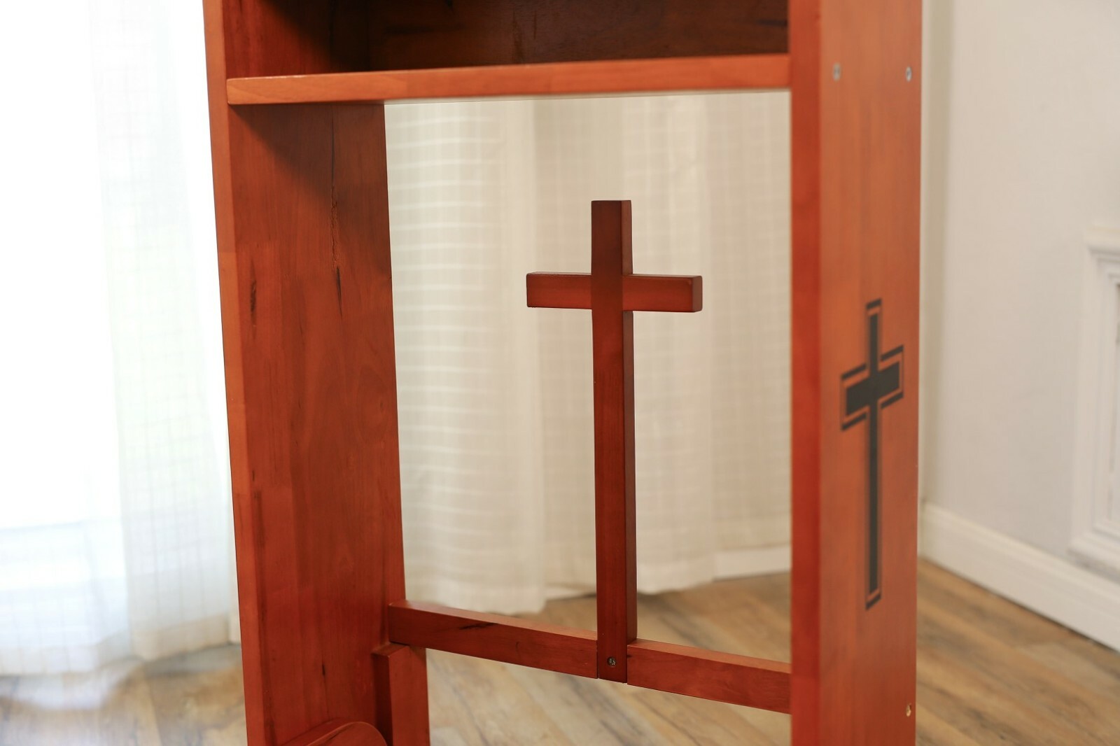 prayer bench stool table chair Padded Kneeler Shelf folding wooden church new