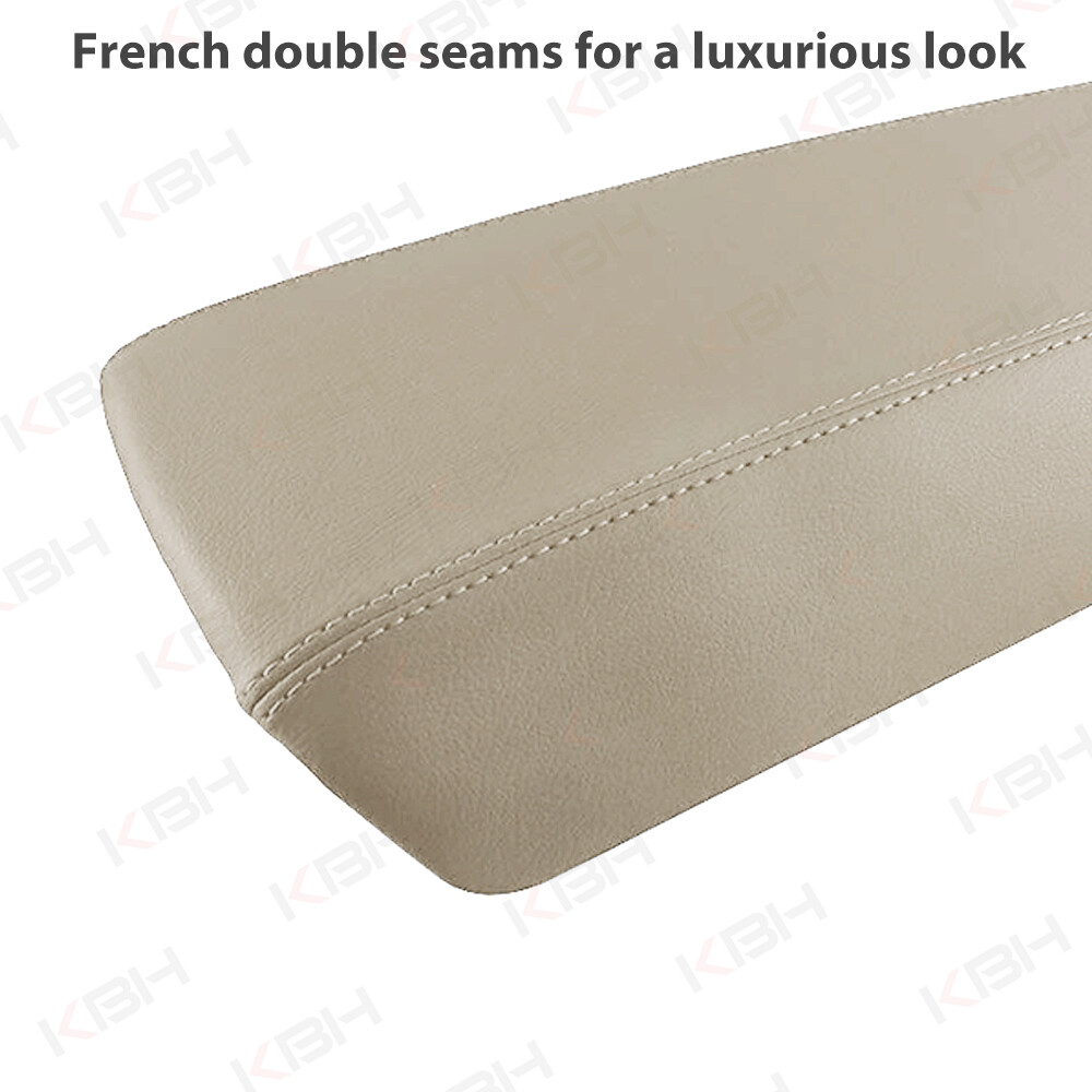 Fit 2011-2014 Ford Edge Center Console Lid Armrest Leather Cover Dune Tan