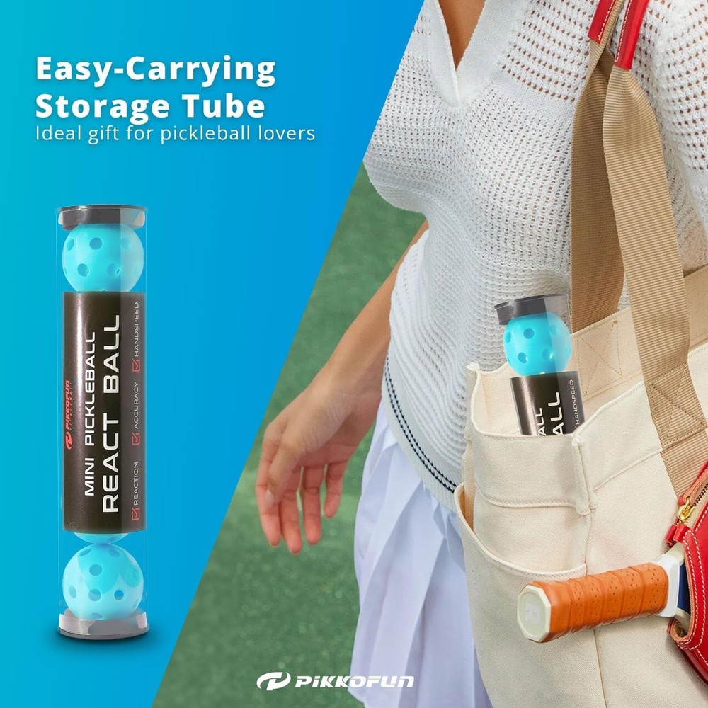 Durable React Mini Pickleballs - 5 Pack for Skill Enhancement & Quiet Play