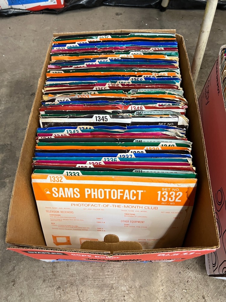 SAMS Photofact Folder Sets 1332-1375