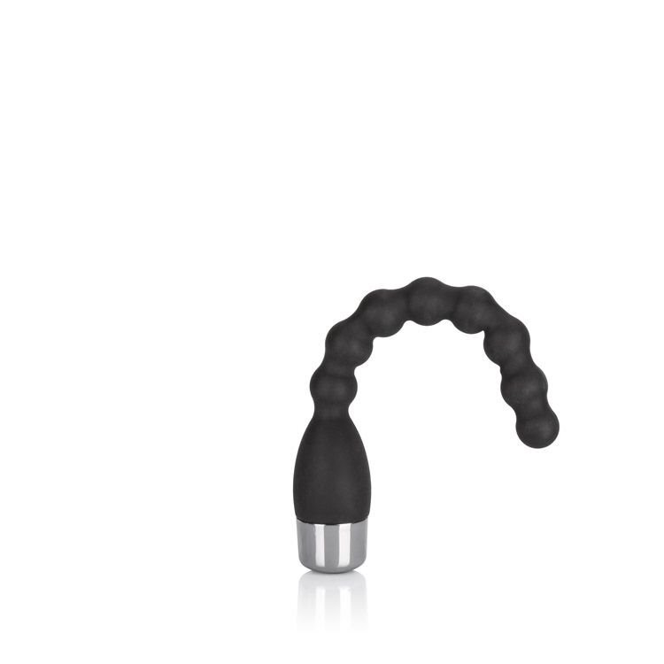 Silicone Bendable Flexible 10 Multi-speed Vibrating Beaded Anal Probe Vibe Plug