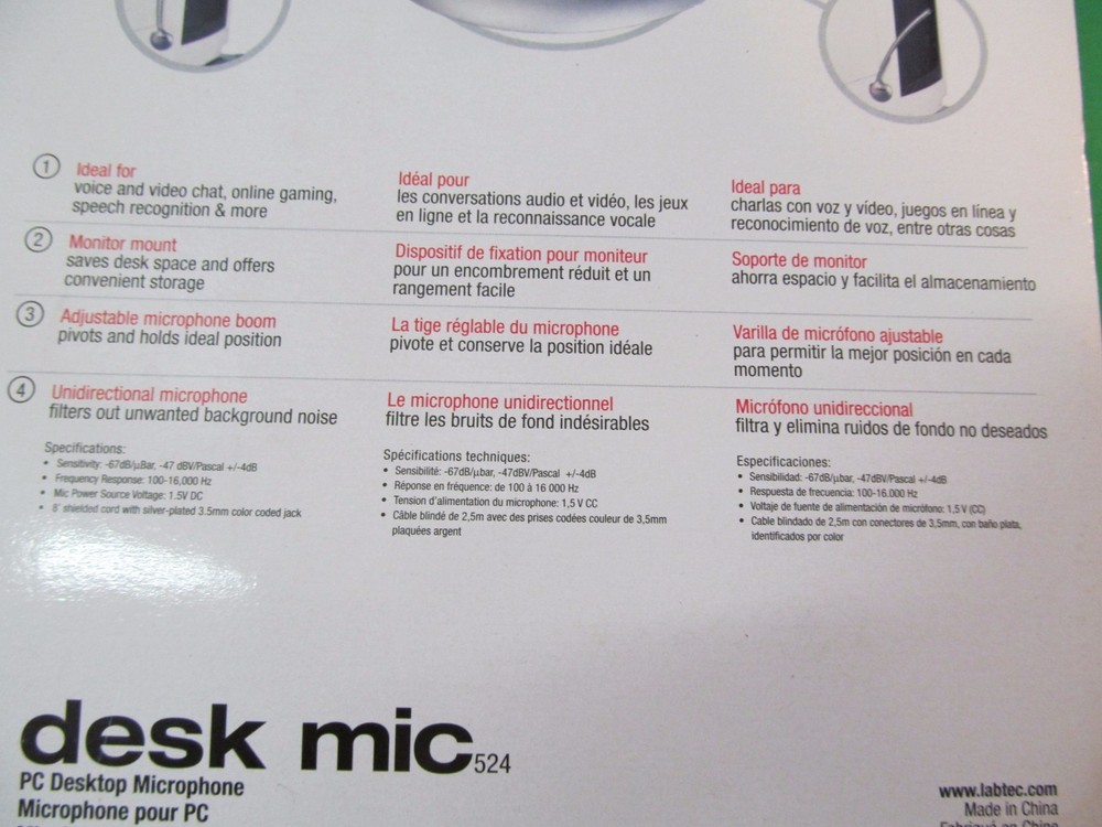 Labtec Desktop 524 Desktop Microphone