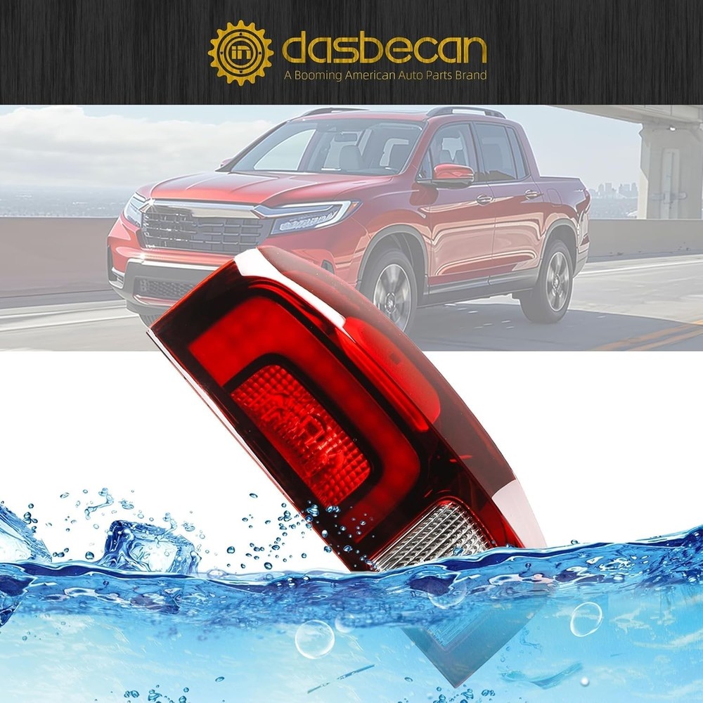 right side Tail Light Assembly LED Compatible with 2017-2023 Honda Ridgelinex..