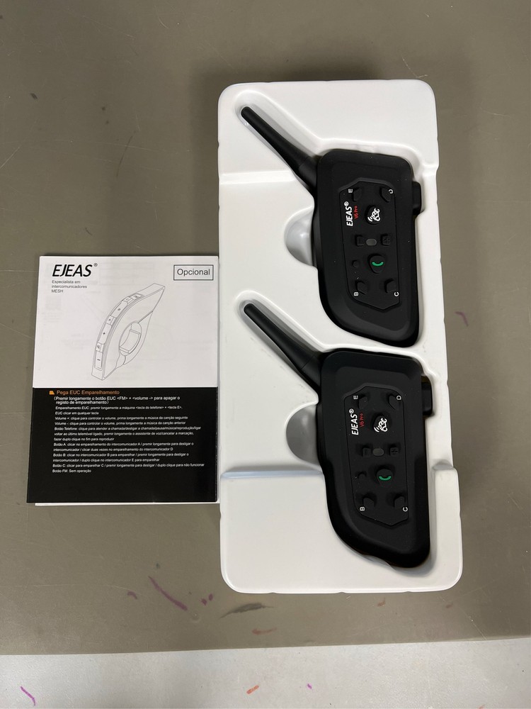 EJEAS V6 Motorcycle Bluetooth Headset, 2 Riders Motorcycle Intercom Helmet Commu