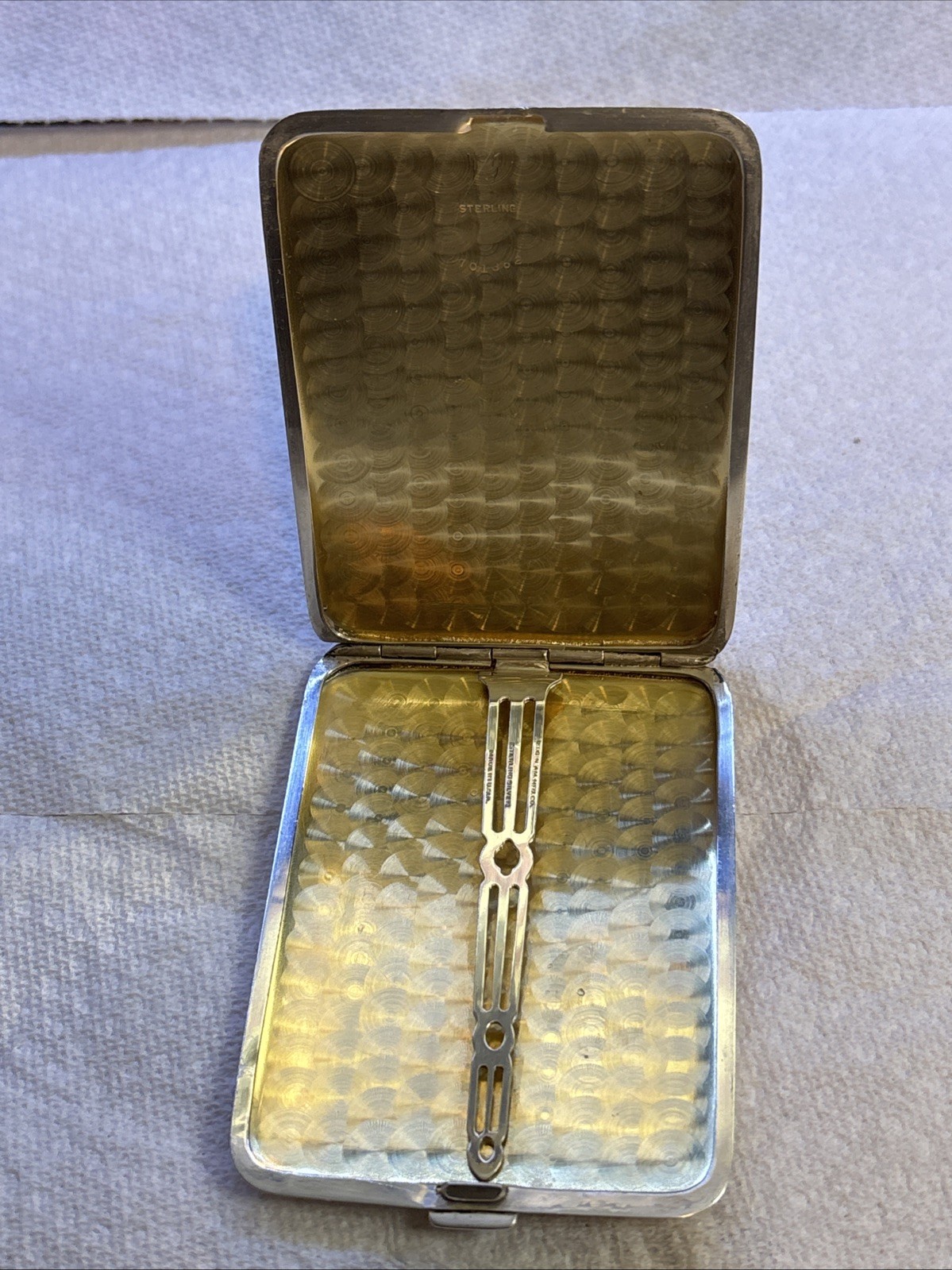 Vintage Elgin Cigarette Case Sterling Silver Not Engraved Springs Are Good USA.