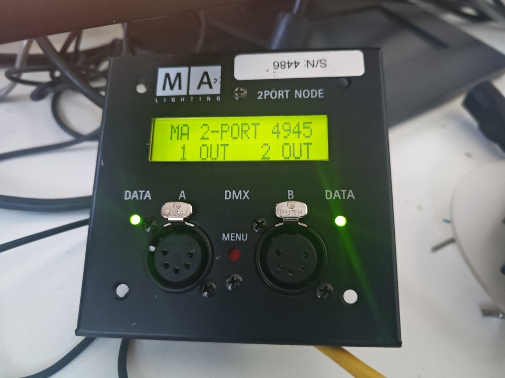 MA 2PORT NODE Flush-mounted EU-version, 2x DMX out Test OK