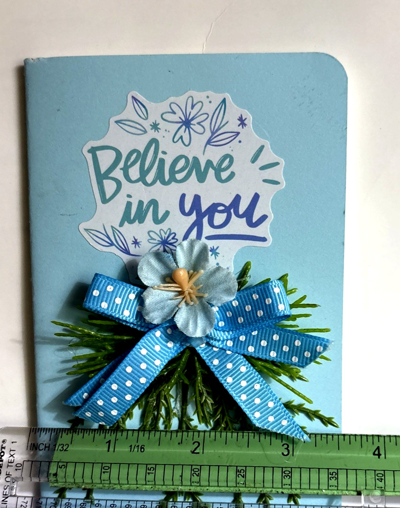 HANDCRAFTED BEADED PEN & NOTE PAD SET -believe in you