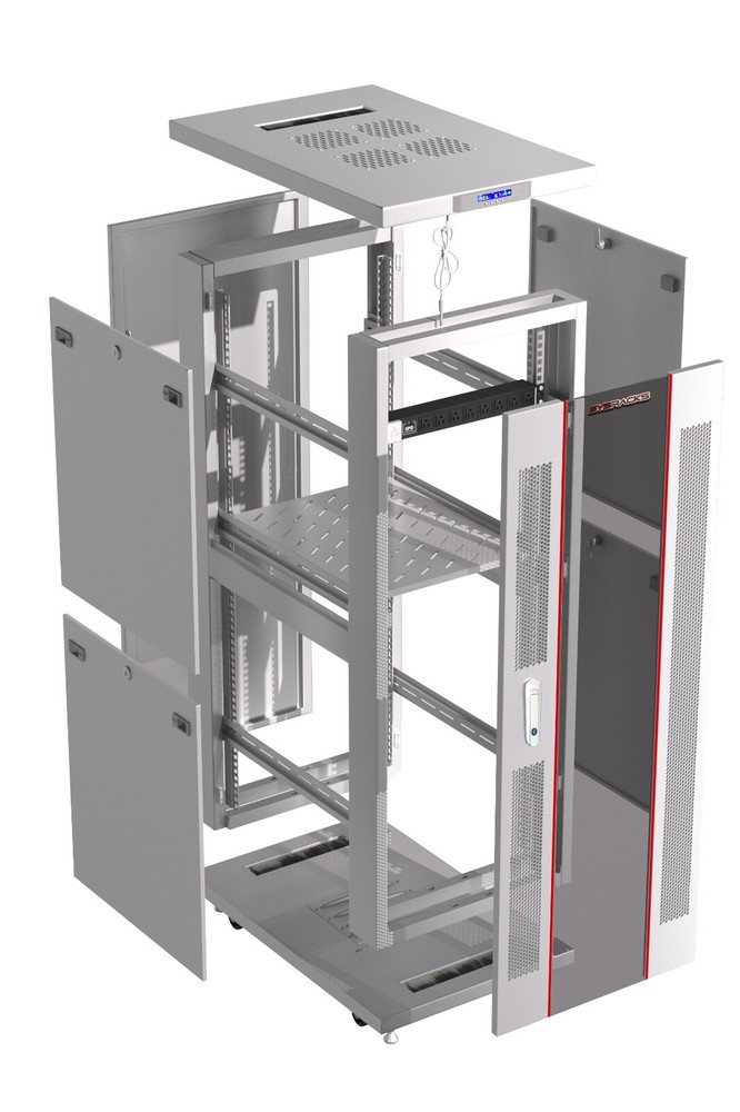 Sysracks 42U 35'' Deep IT Network Data Gray Server Rack Cabinet