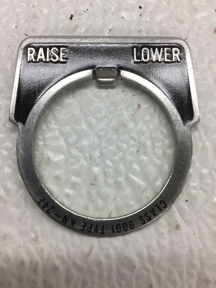 Square D 9001 KN-247 Push Button Legend "RAISE/LOWER"