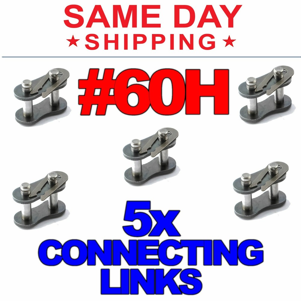 (5) #60H Heavy Duty Roller Chain Connecting Links