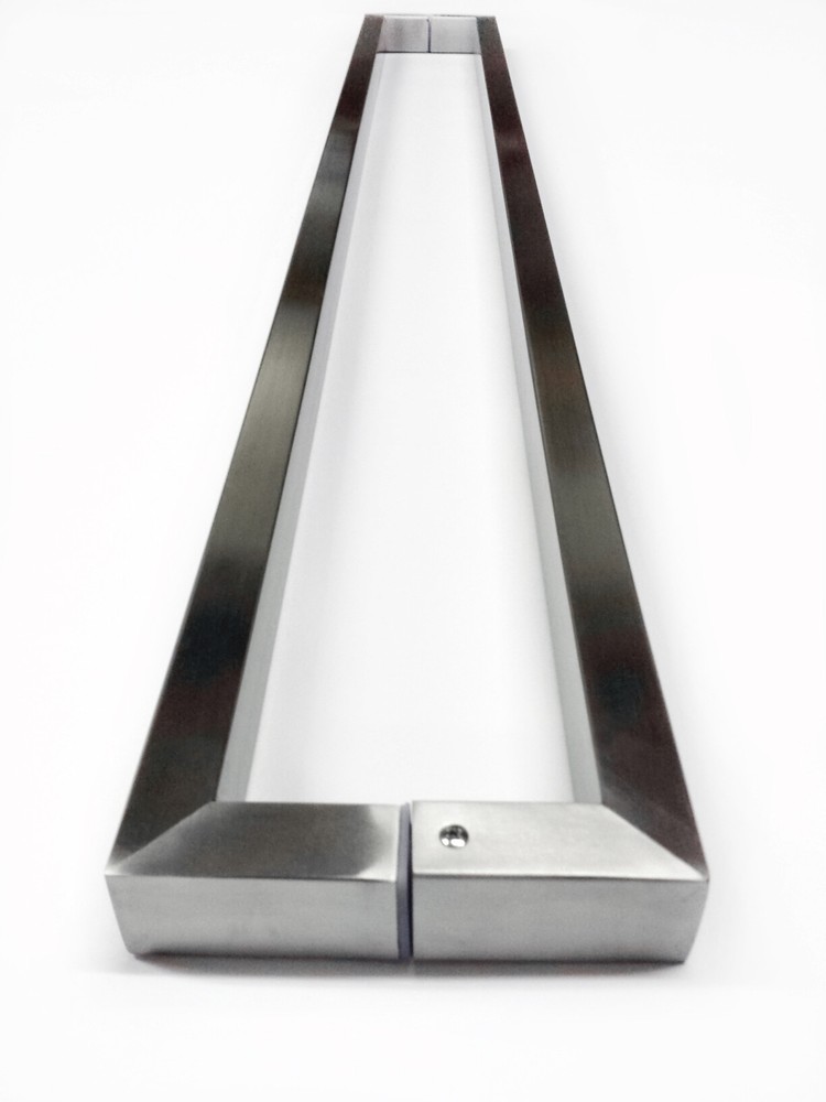 Long Square Rectangle Push Pull Handle for Home Entryway Door, Back to Back Set