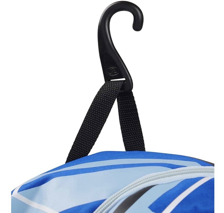 Rawlings Baseball Backpack Blue Gray Black Polyester Zip Adjustable Strap
