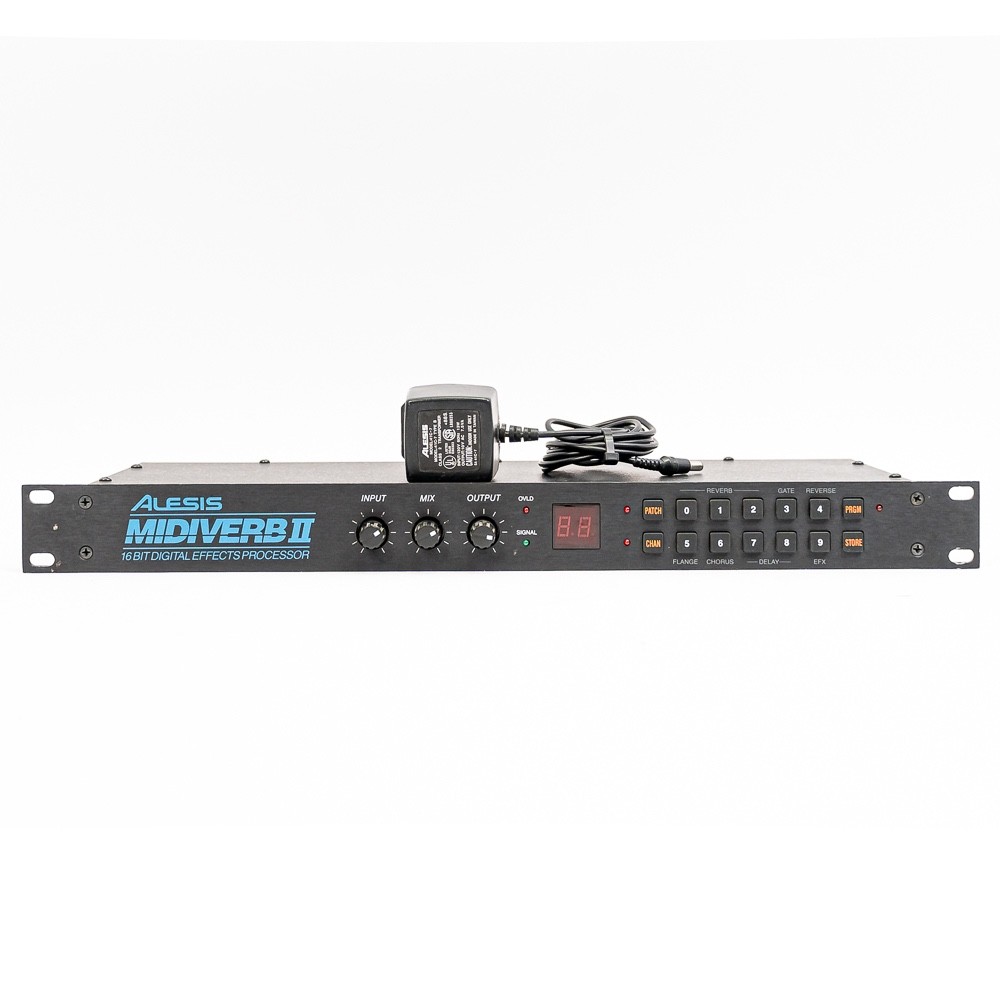 Alesis Midiverb II 16-Bit Digital Reverb Multi Effects Rack Processor w/ PSU