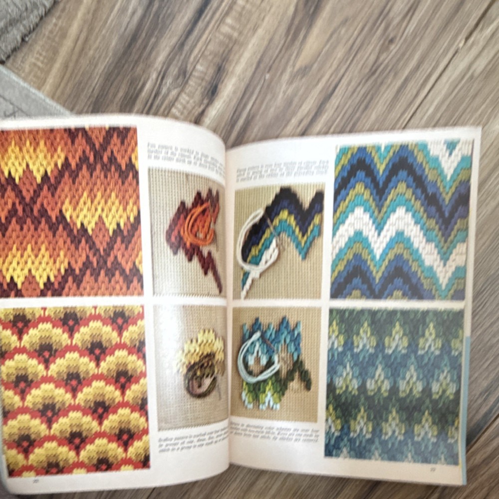 Vintage McCall’s Needlepoint Book Beginner Guide 31 Stitches Patterns 1970s