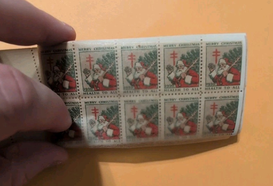 1930 US Christmas TB Seals Entire Booklet Of 200 Stamps Never Touched