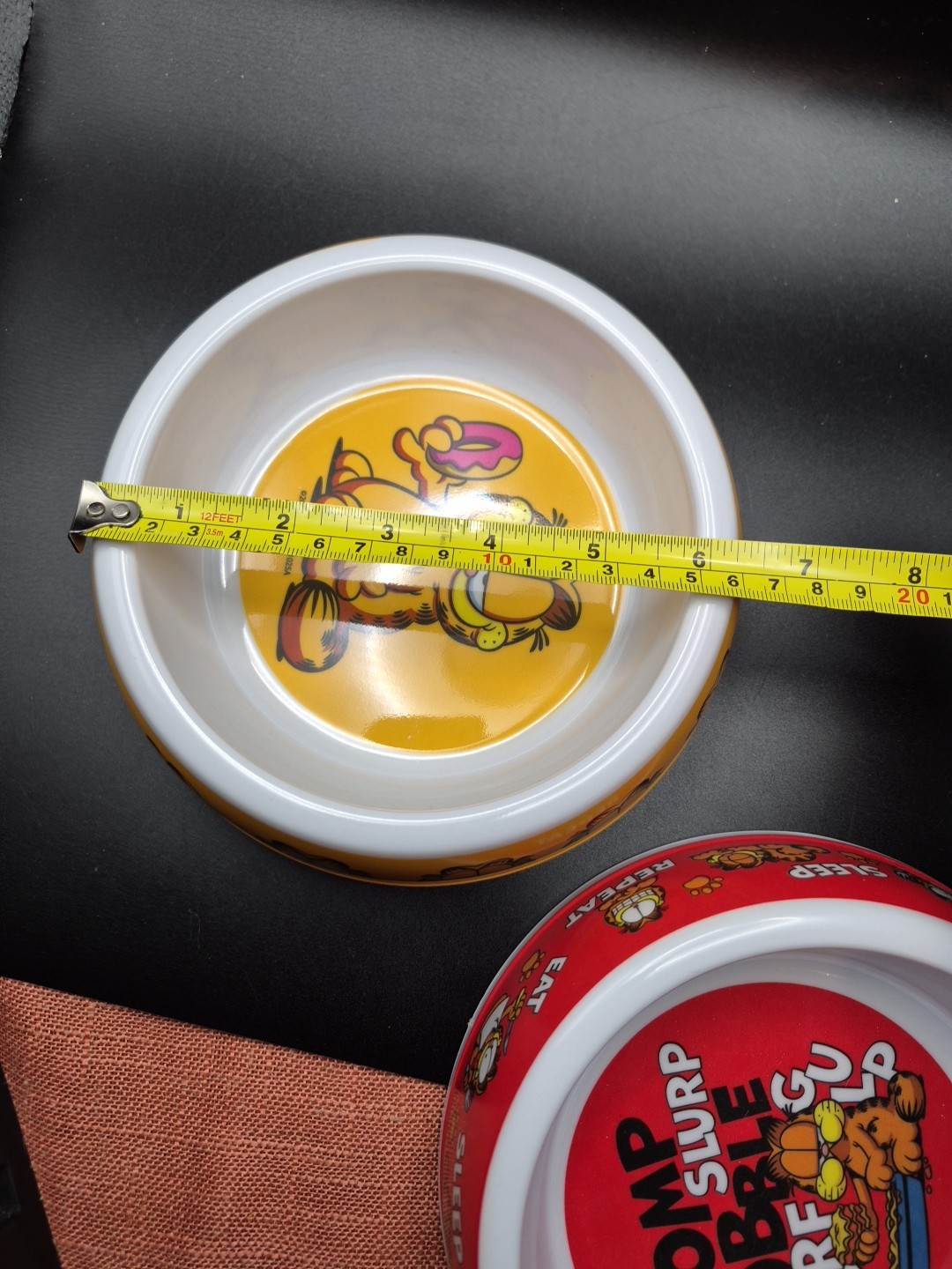 Set Of 2 Bowls -Nickelodeon Garfield Cat Food Bowls -Paws Inc-Plastic - NEW