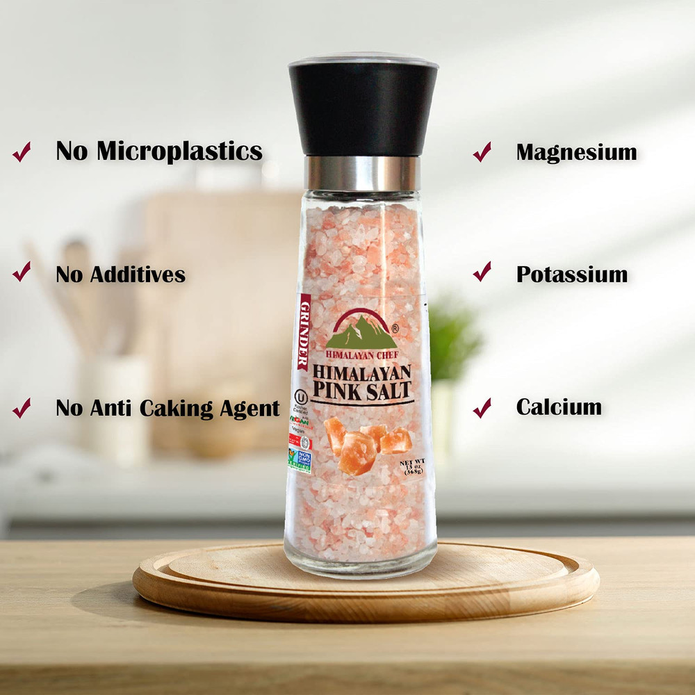 Salt Grinder, Refillable-13 Ounce
