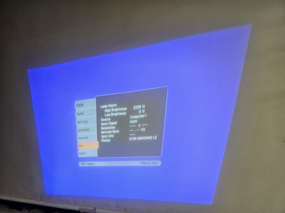 Epson PowerLite 410W LCD Projector H330A short throw various hours