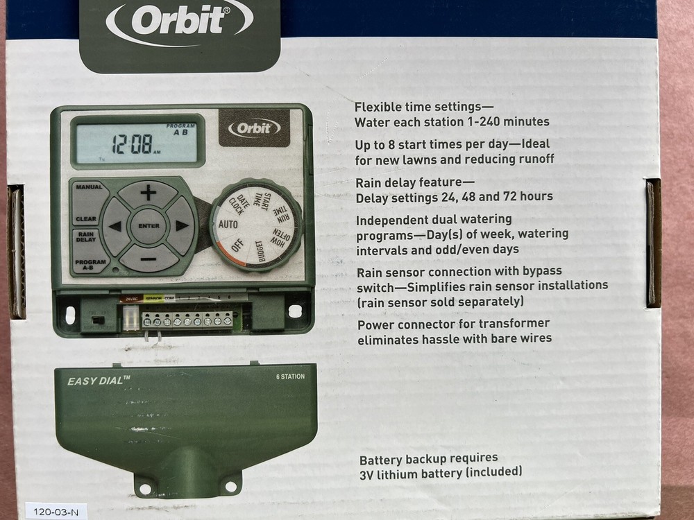 Orbit 57596 Indoor Easy Dial Timer 6 Station