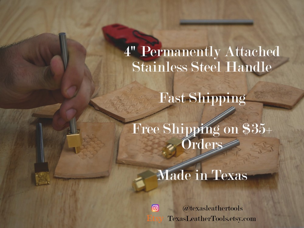Dragon Scale Premium Brass Leather Stamp - TexasLeatherTools