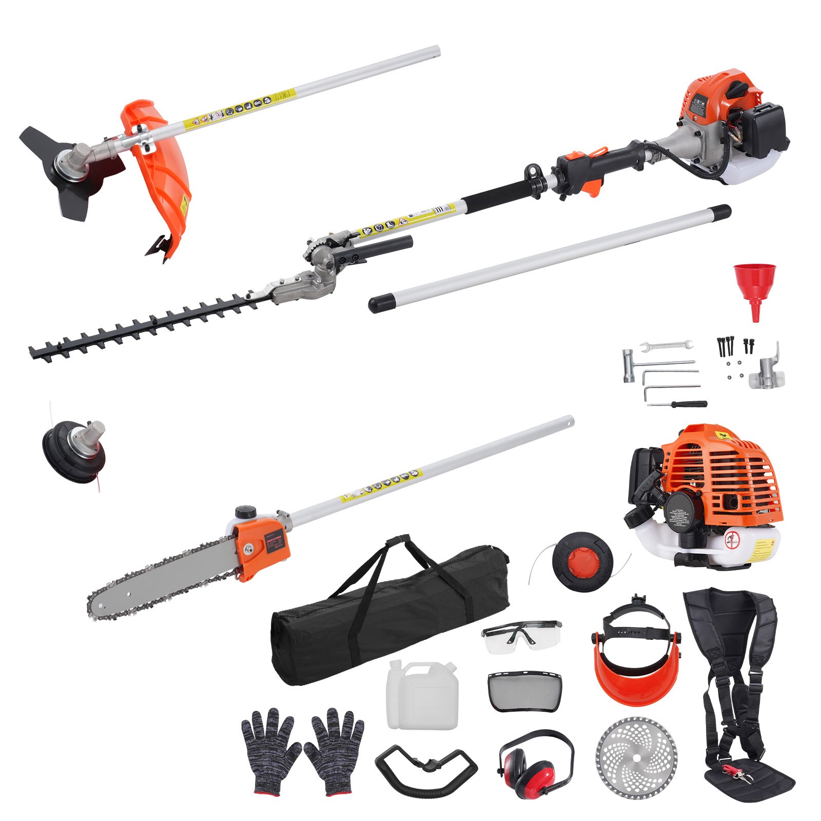 5-in-1 Multi-Functional Trimming Tools Gas Hedge Trimmer 26CC Weed Eater