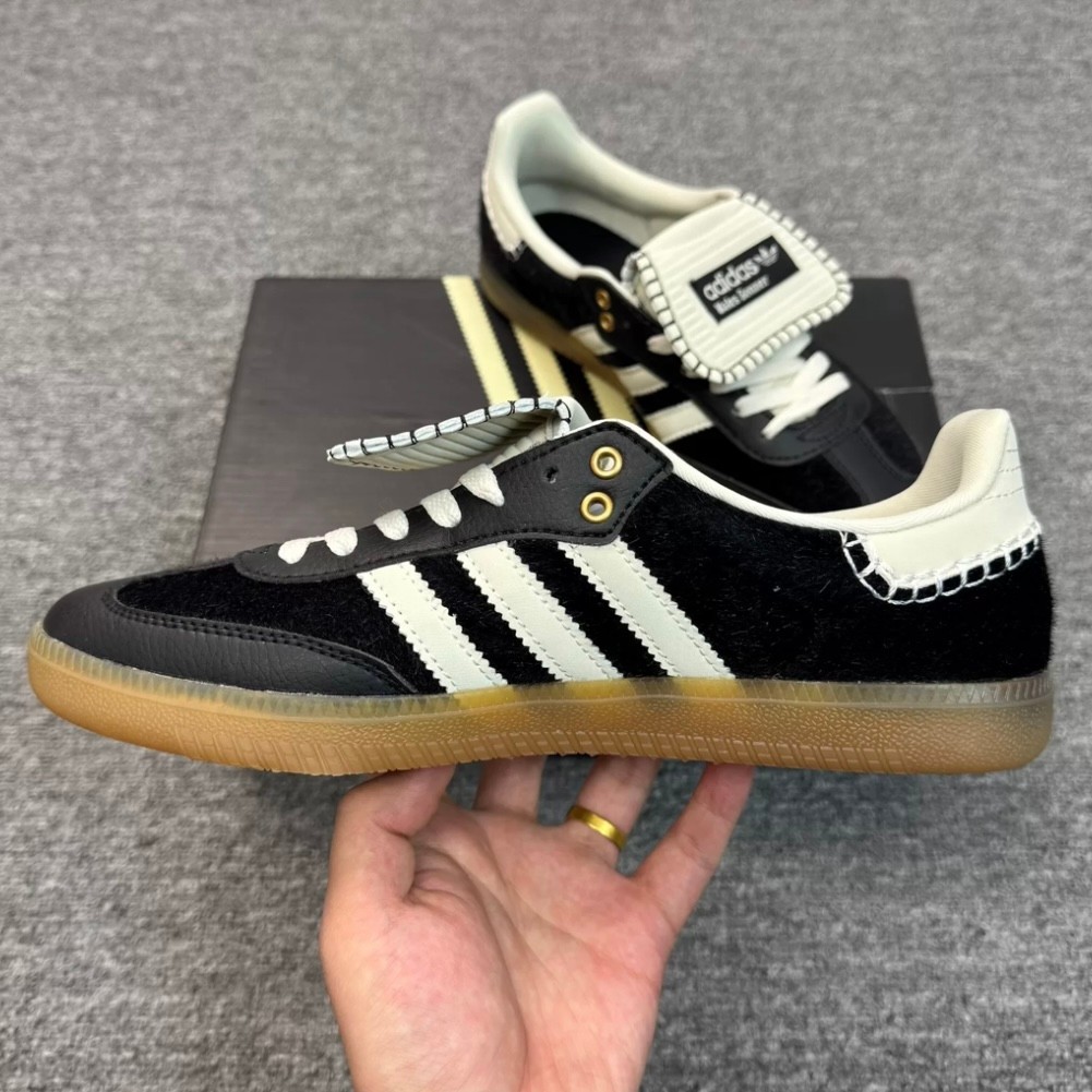 Black WALES BONNER x adidas originals Samba Pony Tonal for US Men's Shoes