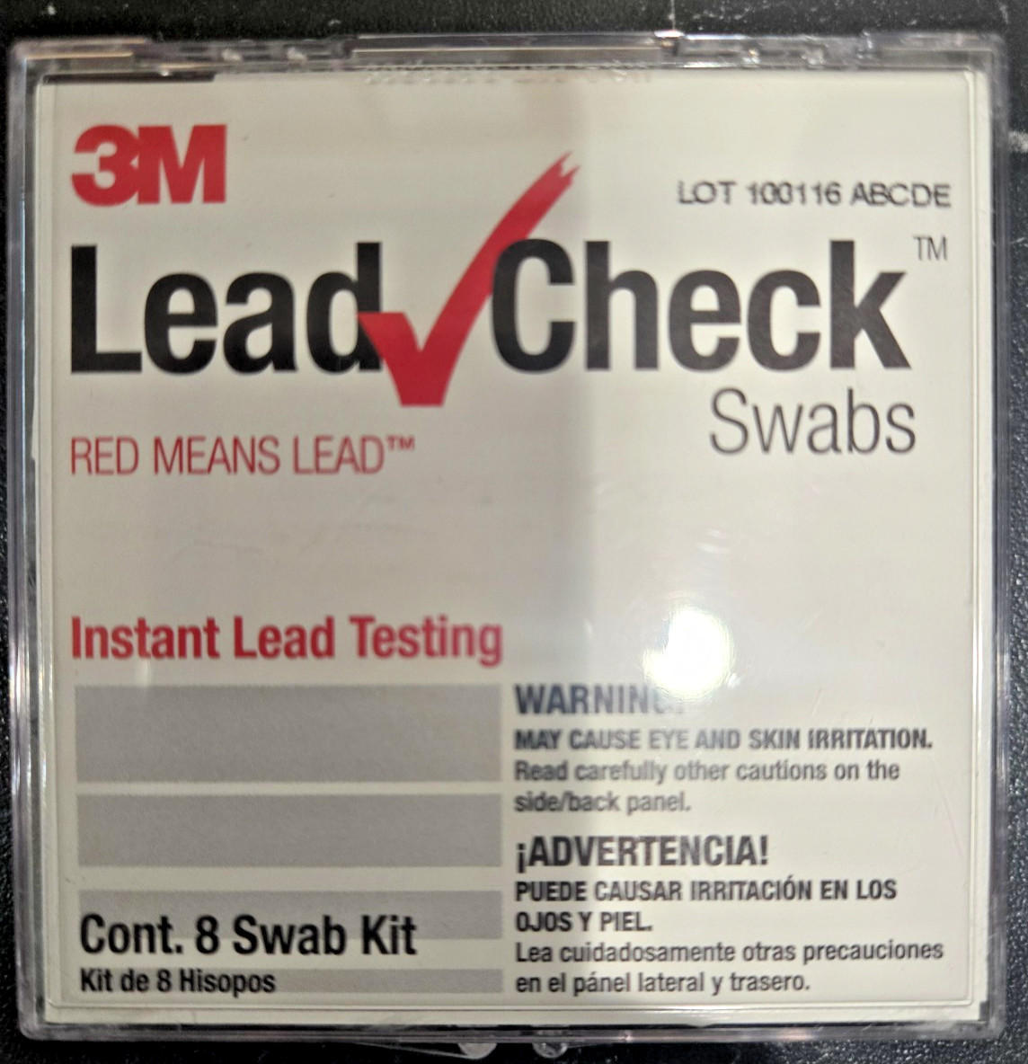3M Lead Check Swabs Instant Lead Testing Swab Kit Contains 8 Swabs - NEW
