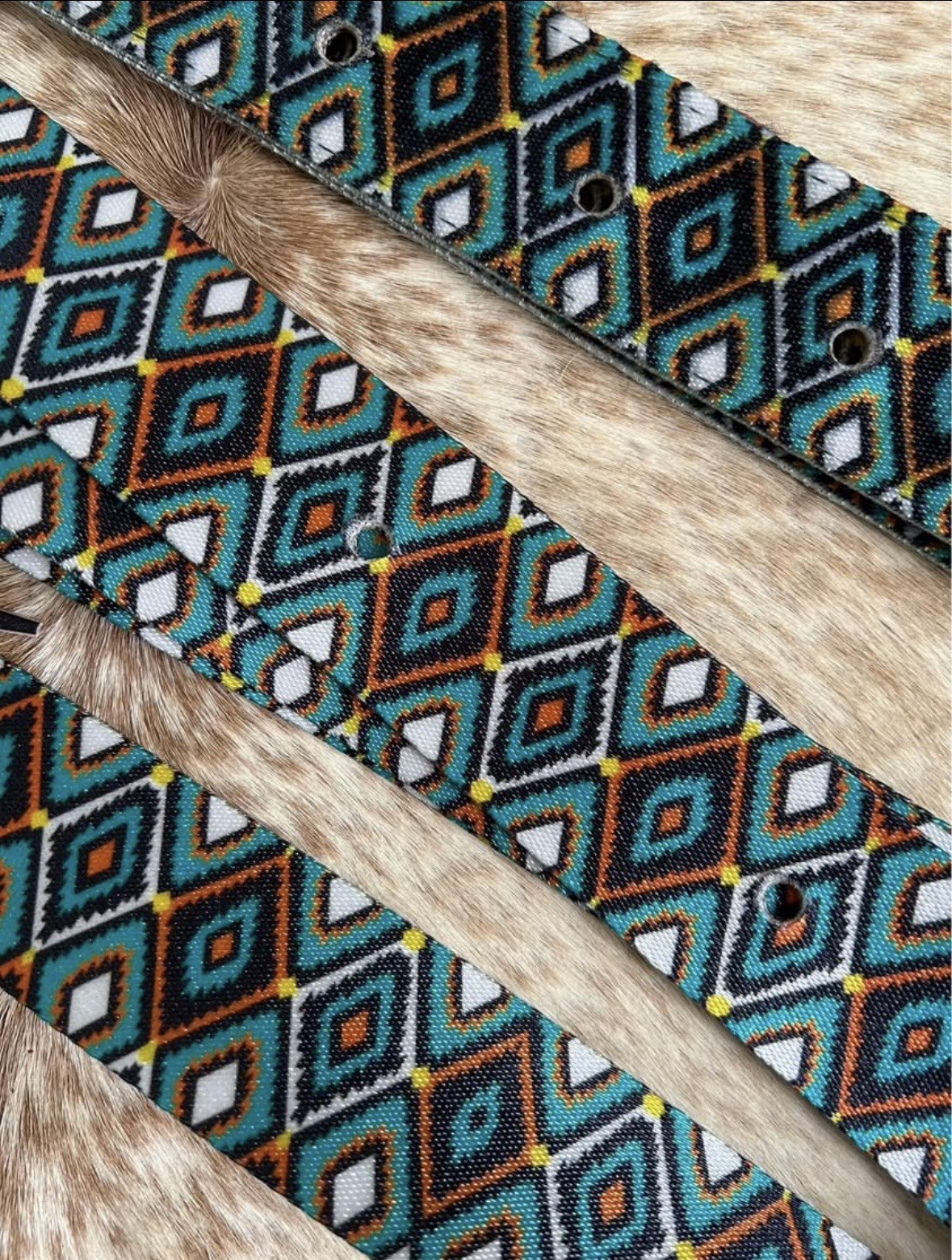 TEAL Colorful Design Nylon Western Saddle Cinch Tie Strap & Off Billet SET Tack