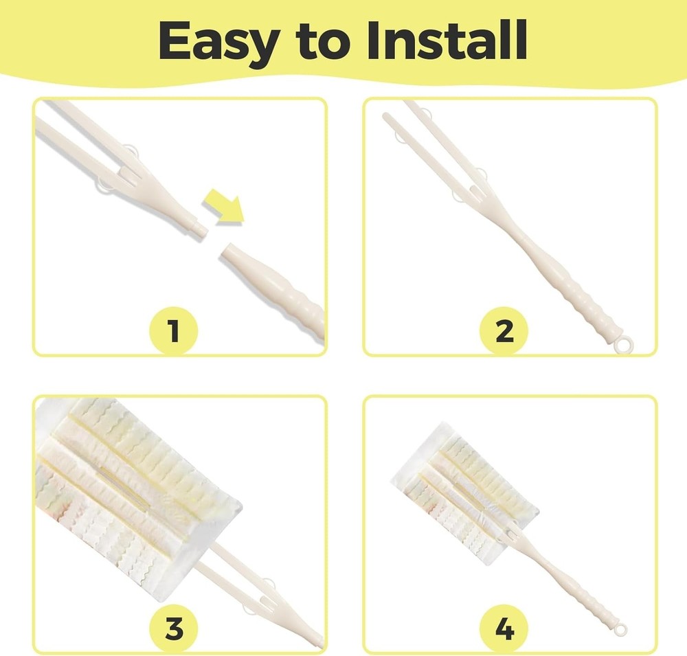 5 Pack Replacement Duster Handles – Compatible with Swiffer Duster Mop - #359