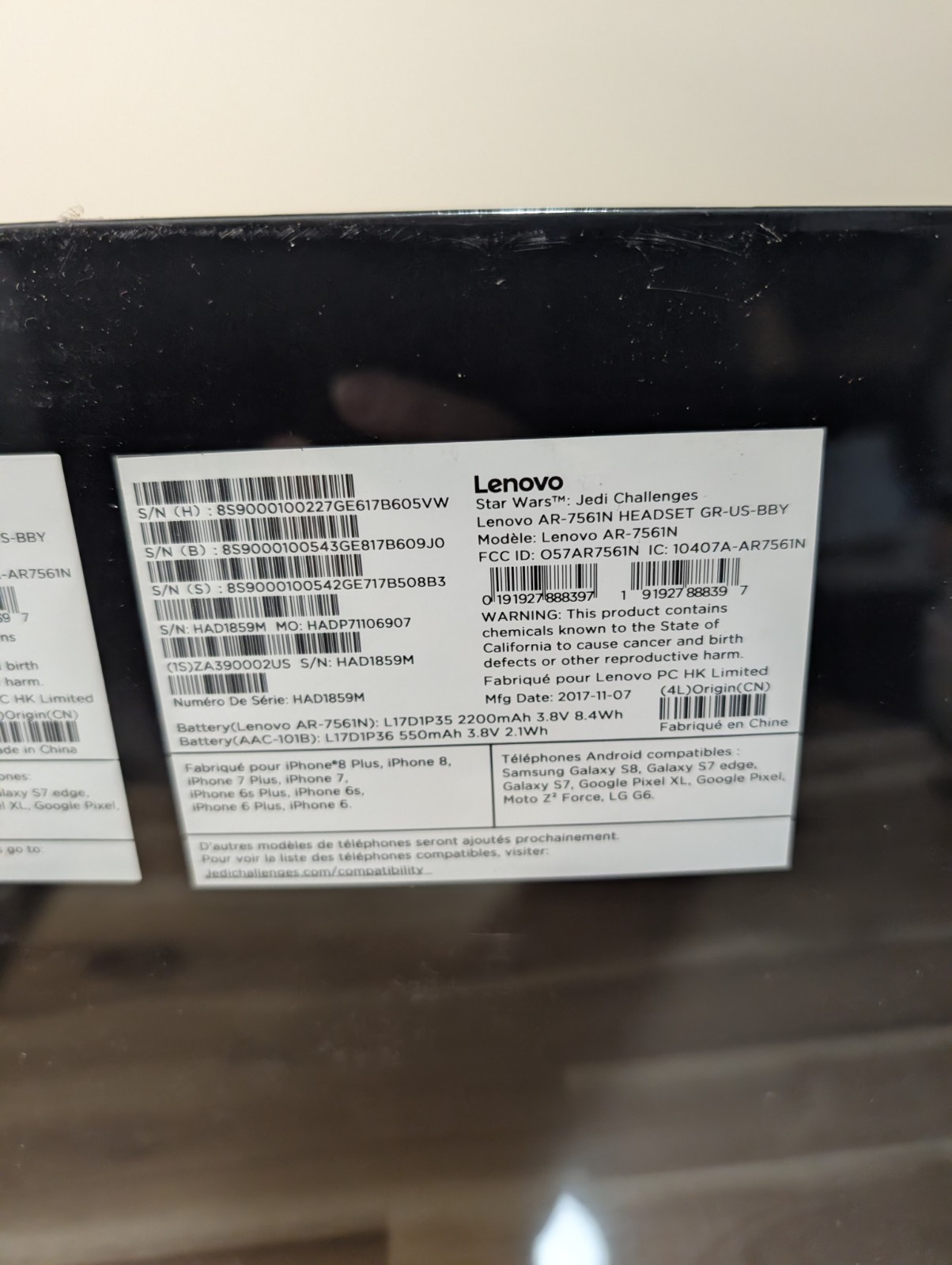 Star Wars Jedi Challenges Lenovo Mirage AR Lightsaber Game Sealed Disney