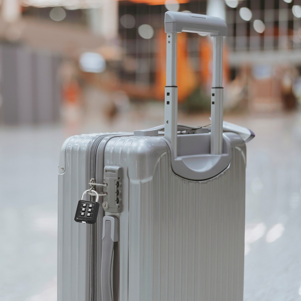 2Pcs Push Button Combination Padlock 6-Digit 3-Position Lock Black