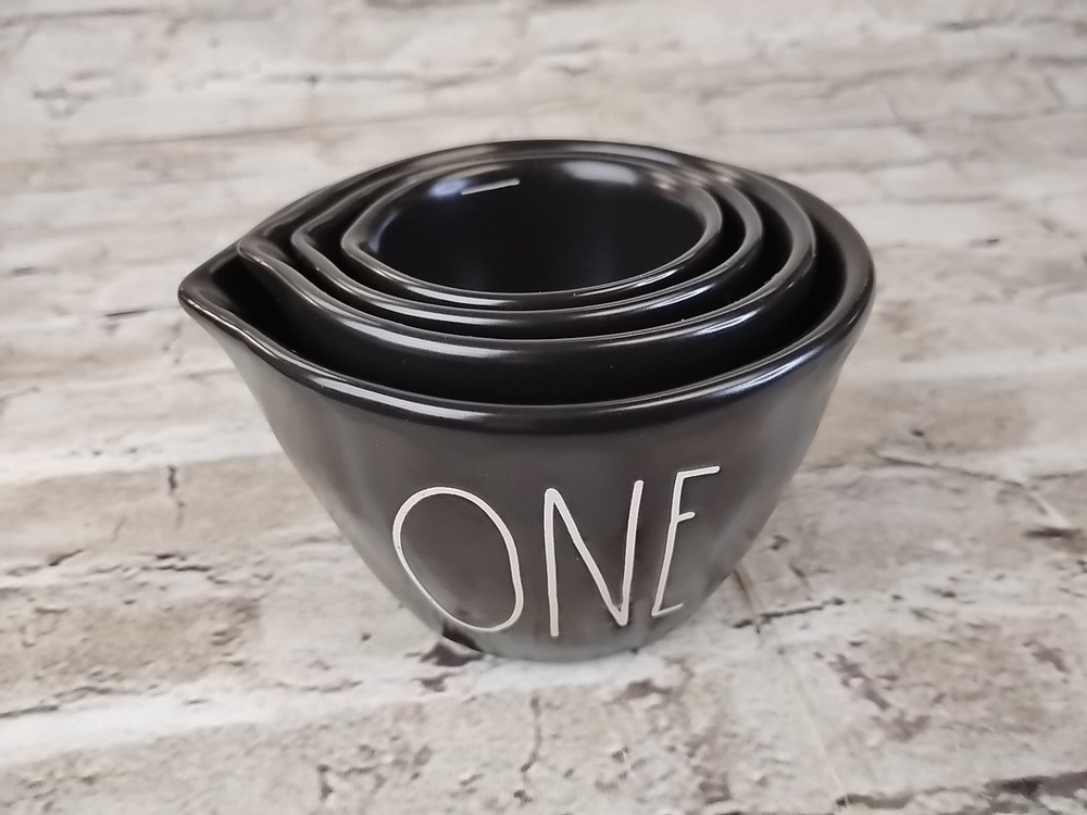 Rae Dunn Measuring Cups Black Classic Kitchen Baking Cooking