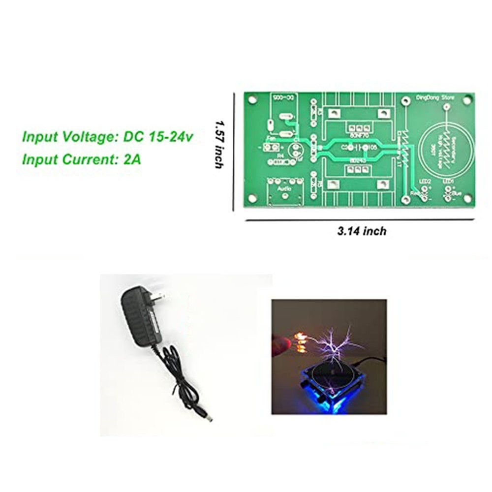 DIY For Tesla Coil Kit for Electronics Learning with Musical Plasma Effects