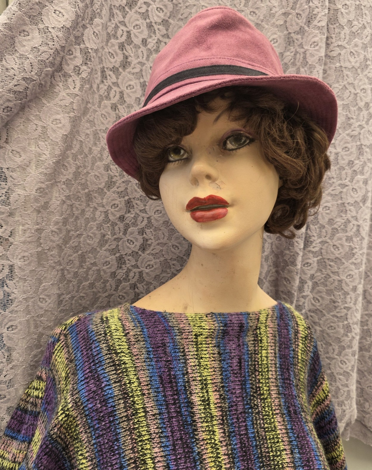 Vintage 'Vera' 1950's - 1960's Fibreglass Bust Manniquin