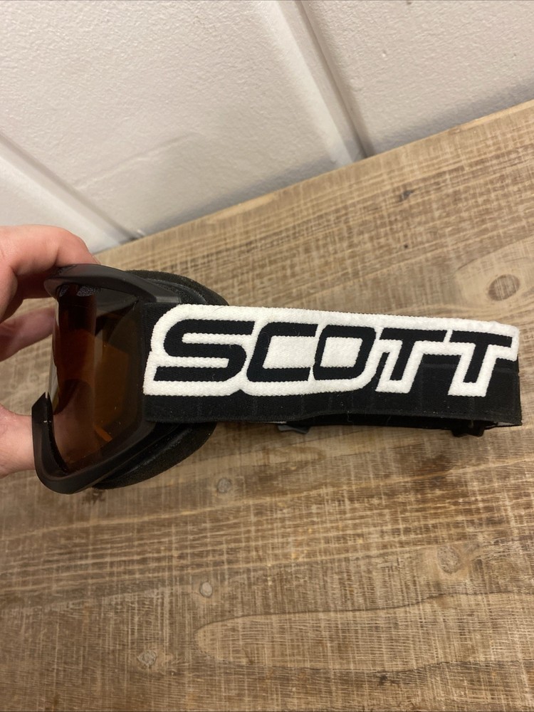Scott Ski Snowboard Goggles Black Frame Orange Lens Adjustable Strap