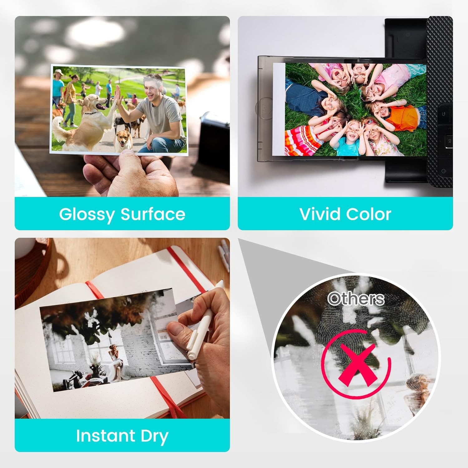 For Liene Amber M100/M200/M110M210 4x6" Photo Printer 80 Sheets 4x6-inch Inches