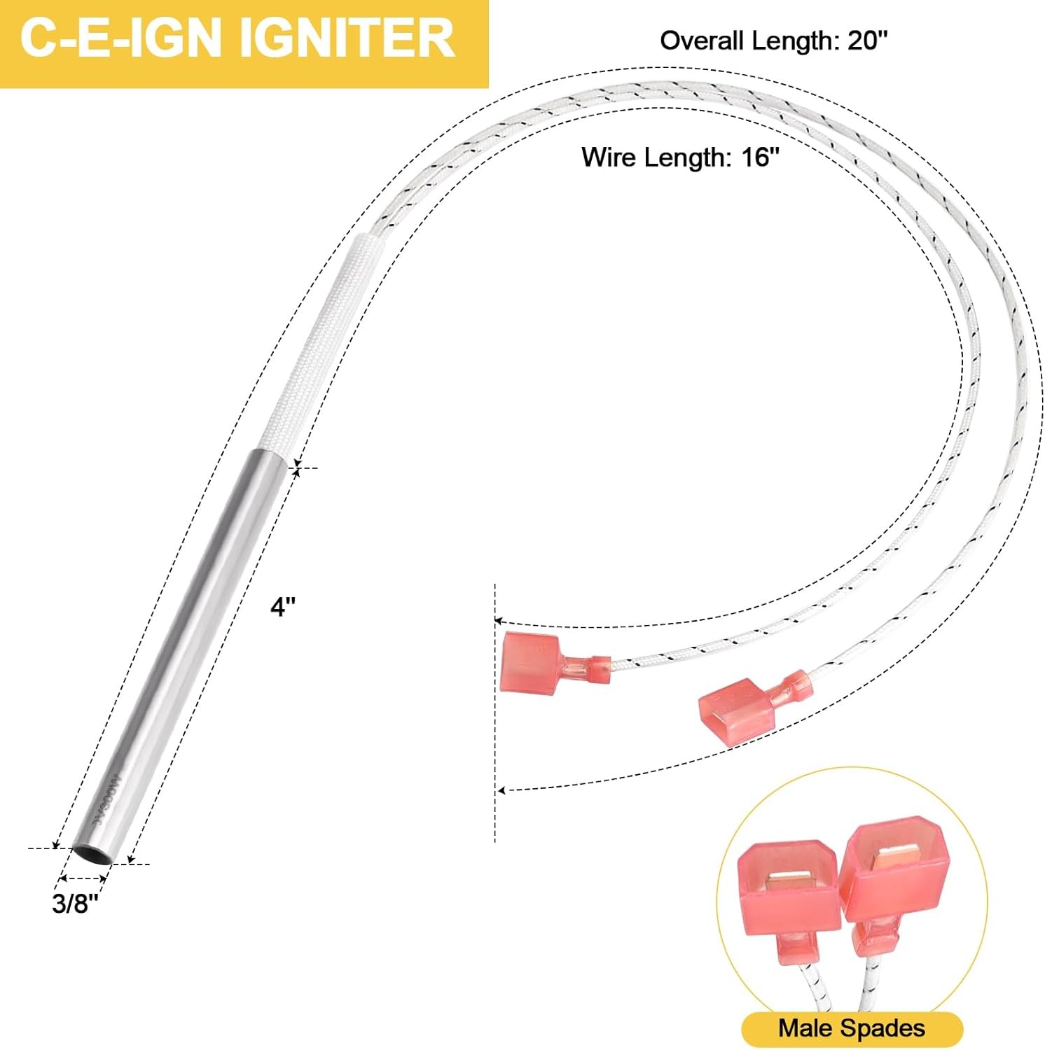 For USSC, Ashley, & King Pellet Stove Igniter Starter, 80607 | 80619 | 80481 New