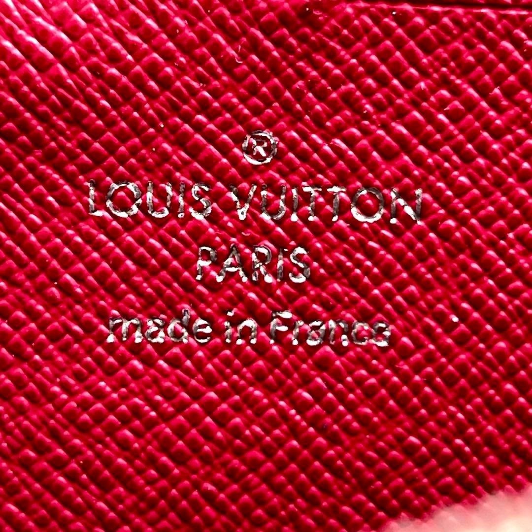 LOUIS VUITTON Monogram Retiro Round Zip Long Wallet Cerise Brown M61854