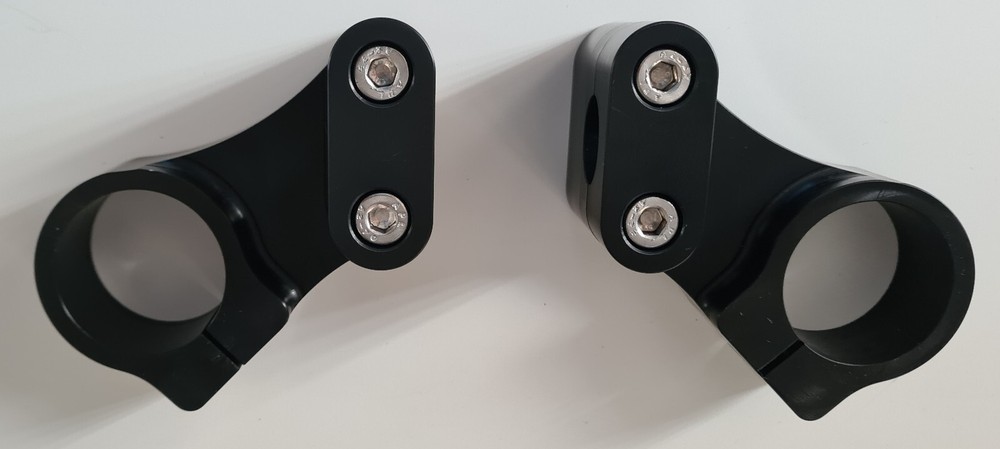 Street fighter handle bar riser conversion brackets for 43mm forks