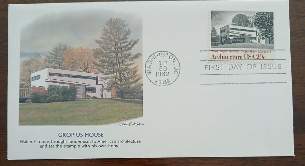 U.S - 1982 - GROPIUS HOUSE  - FDC