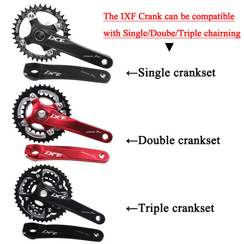 IXF 30T 104bcd CNC MTB Bike Crankset BB Narrow Wide Chainring 170mm Single Crank