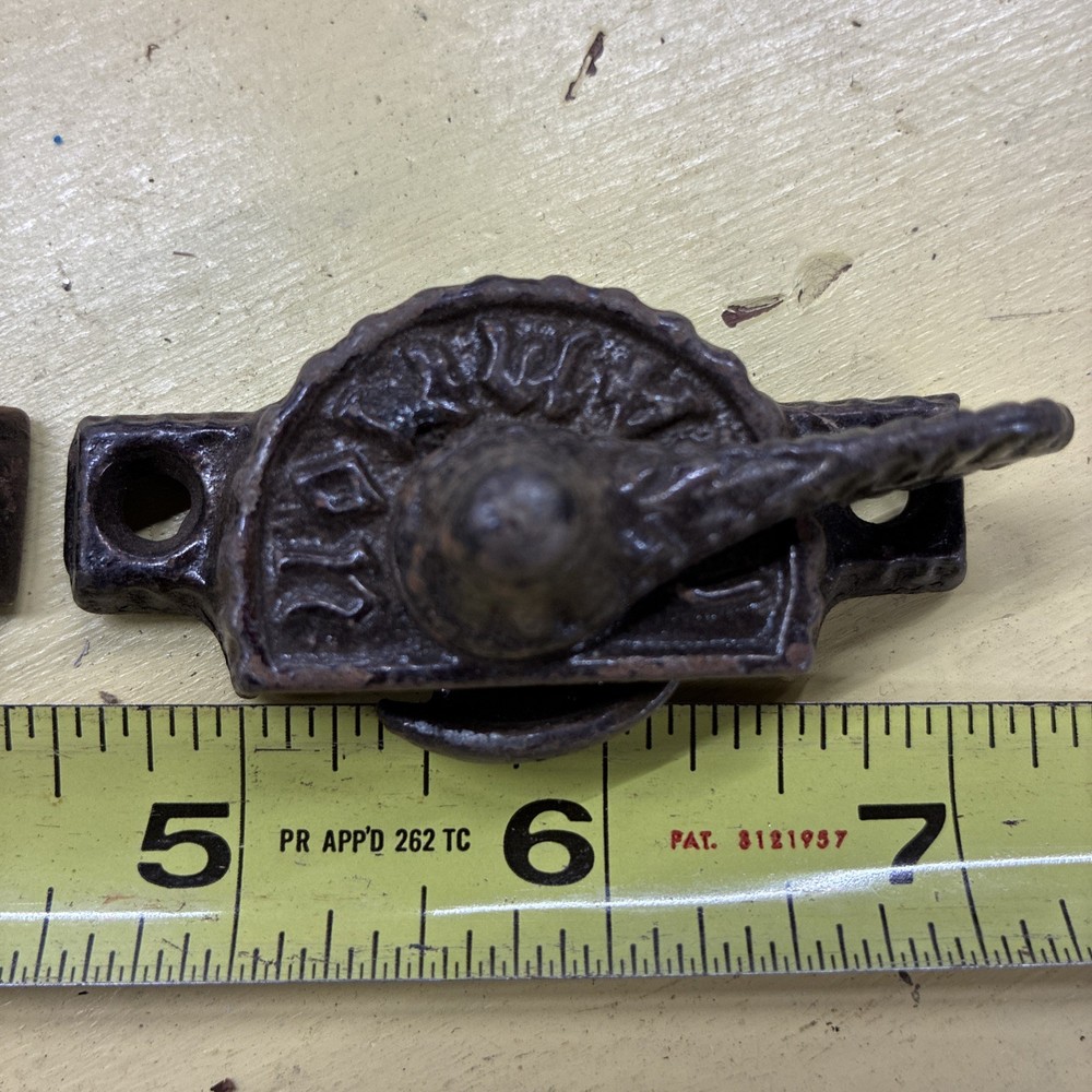 TWO Antique Window Sash Lock Latch no keeper