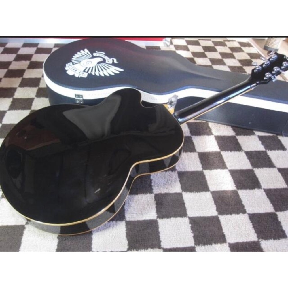 SPARROW GUITARS Full Aco Fire Pattern Bigsby Silver