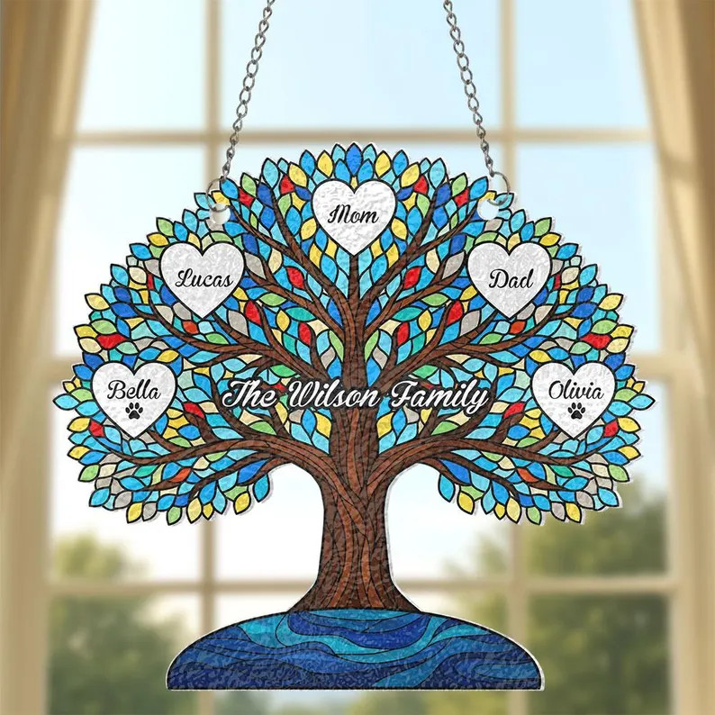 Personalized Family Tree Suncatcher Acrylic